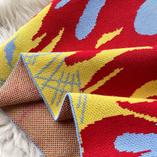 Lumi Flame Print Sweater Dress