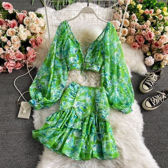Mykonos Tropical Printed Co-ord Set