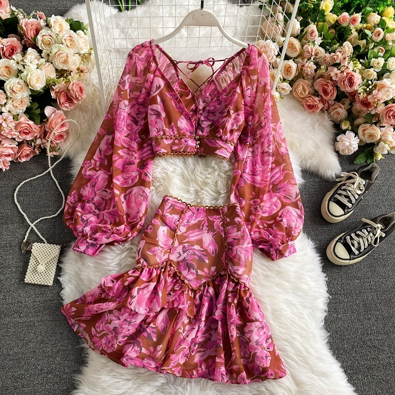 Mykonos Tropical Printed Co-ord Set