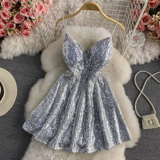 Sasha Sequined Skater Dress