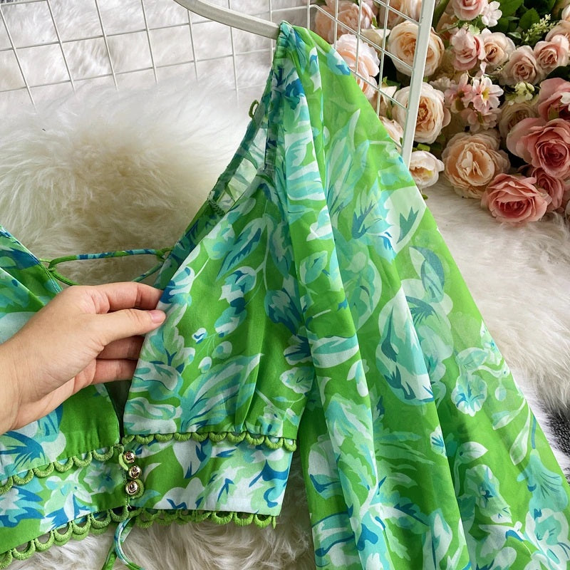 Mykonos Tropical Printed Co-ord Set