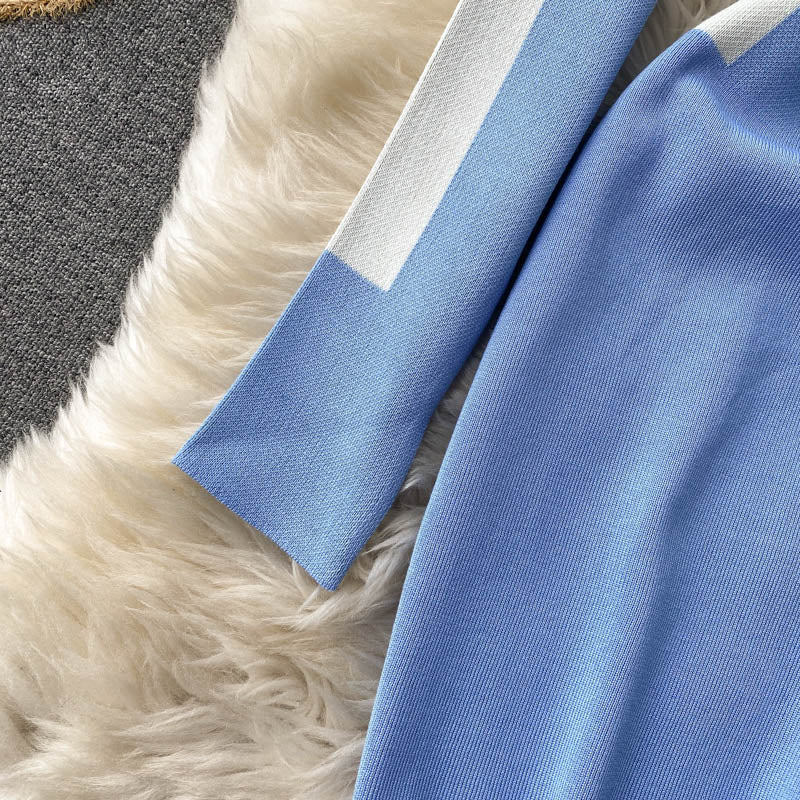Ivy Color Block Sheath Knit Dress