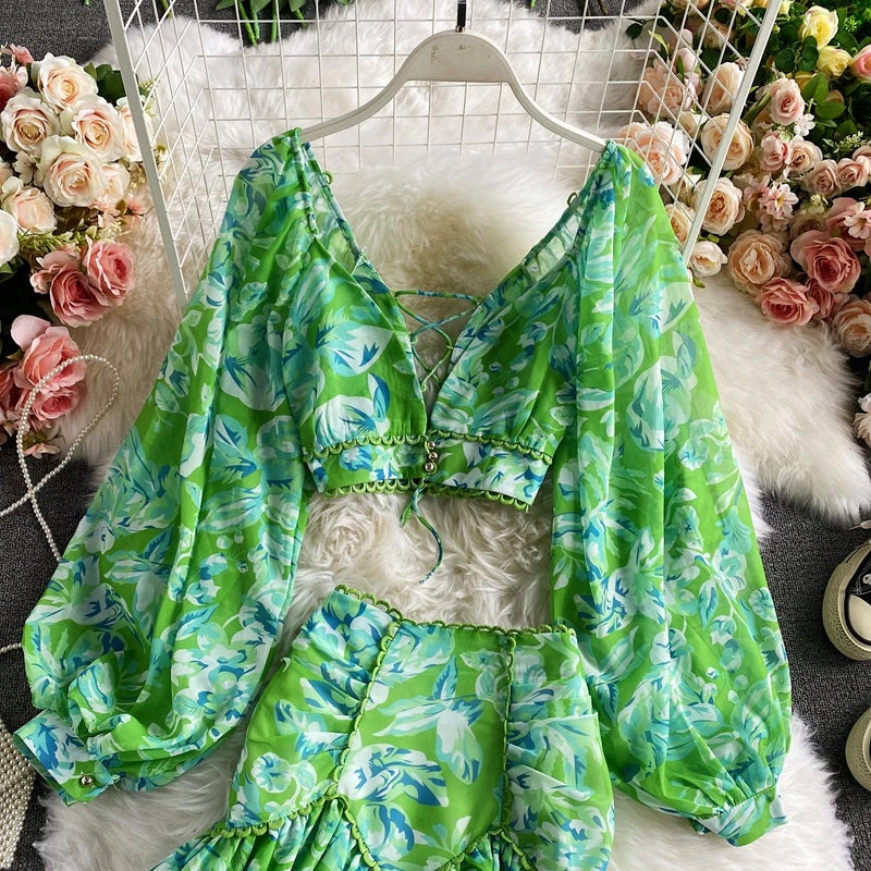 Mykonos Tropical Printed Co-ord Set
