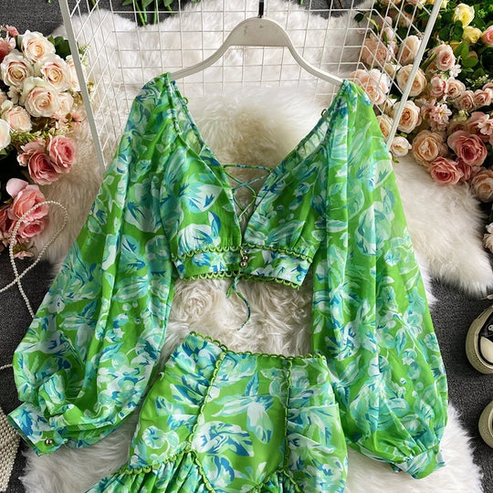 Mykonos Tropical Printed Co-ord Set