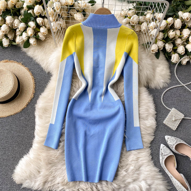 Ivy Color Block Sheath Knit Dress