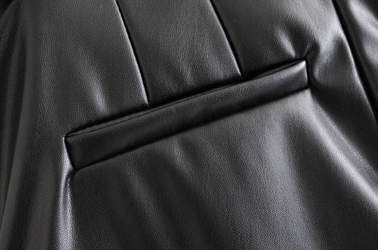 Isla Belted Slim Fit Leather Pants