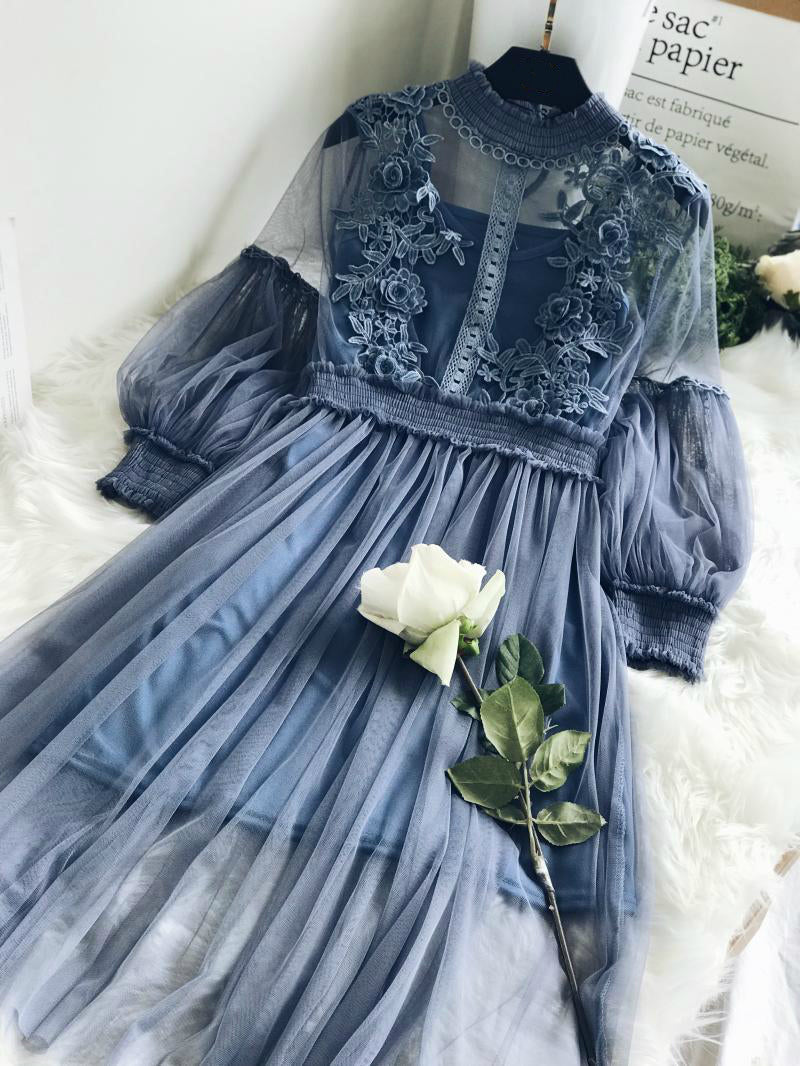 Sicilian Lace Long Veil Dress