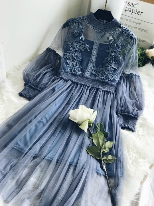 Sicilian Lace Long Veil Dress