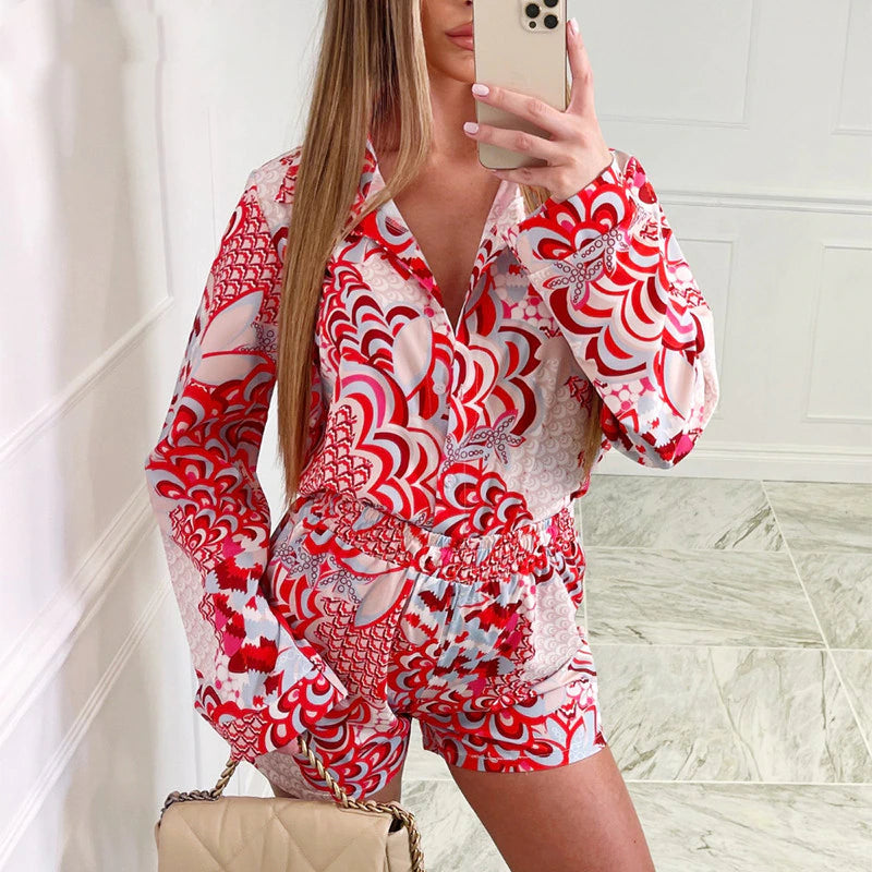 Shelly Printed Three Piece Coord Set
