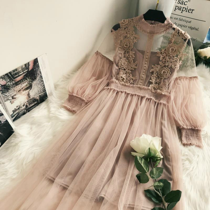 Sicilian Lace Long Veil Dress
