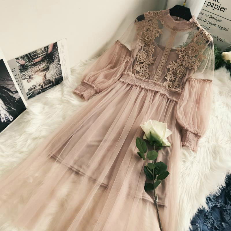 Sicilian Lace Long Veil Dress