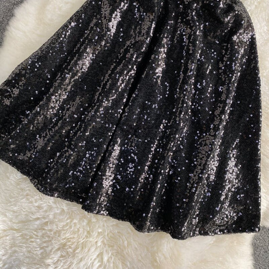 Sasha Sequined Skater Dress