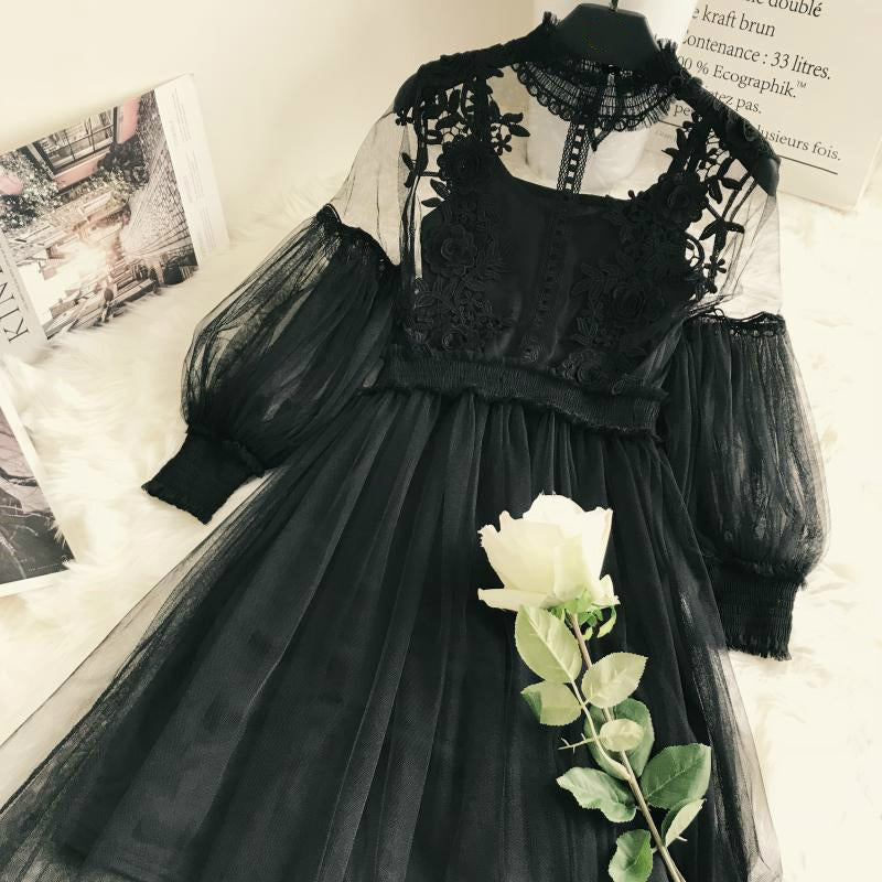 Sicilian Lace Long Veil Dress