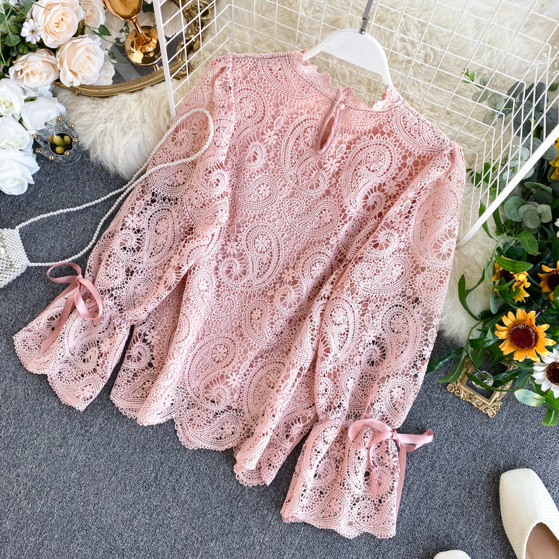 Olivia Summer Lace Vintage Blouse