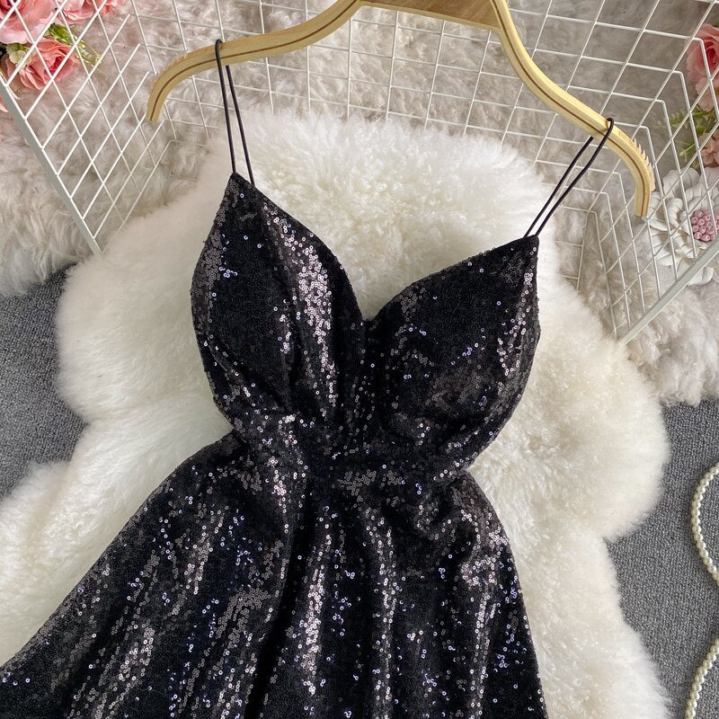 Sasha Sequined Skater Dress