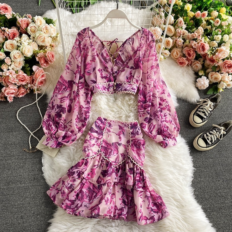 Mykonos Tropical Printed Co-ord Set