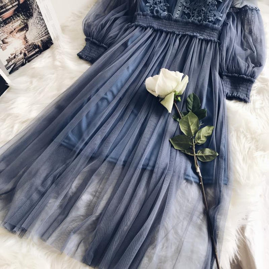 Sicilian Lace Long Veil Dress