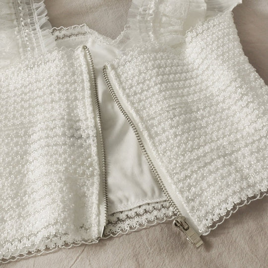 Kira lace strapped Cropped Tops