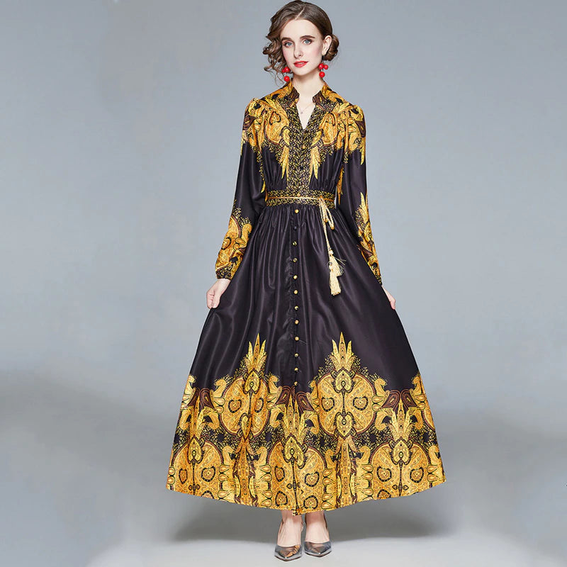 Keeya Bohemian Printed Vintage Dress