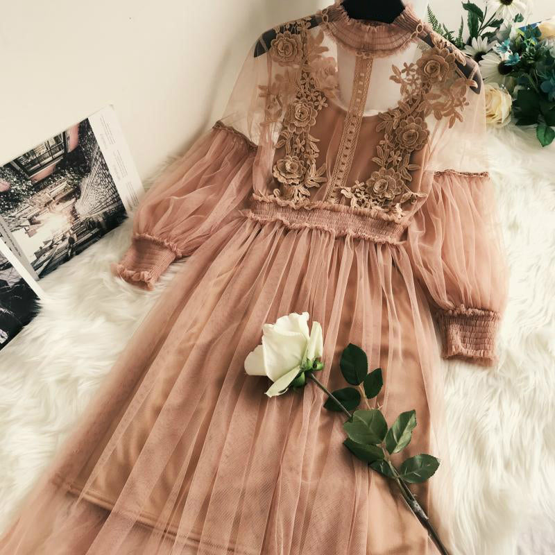 Sicilian Lace Long Veil Dress