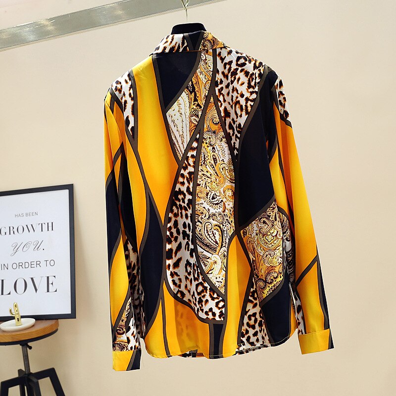 Eleanor Colorblock Leopard Print Shirt