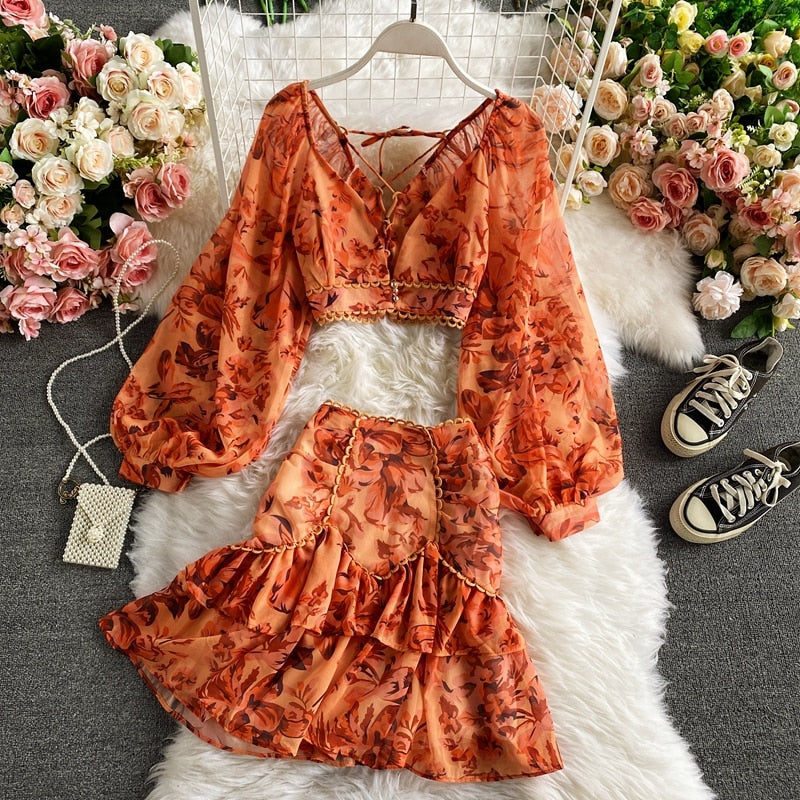 Mykonos Tropical Printed Co-ord Set