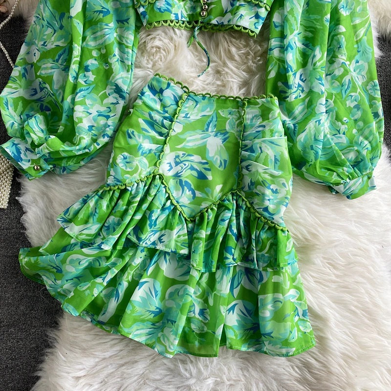 Mykonos Tropical Printed Co-ord Set