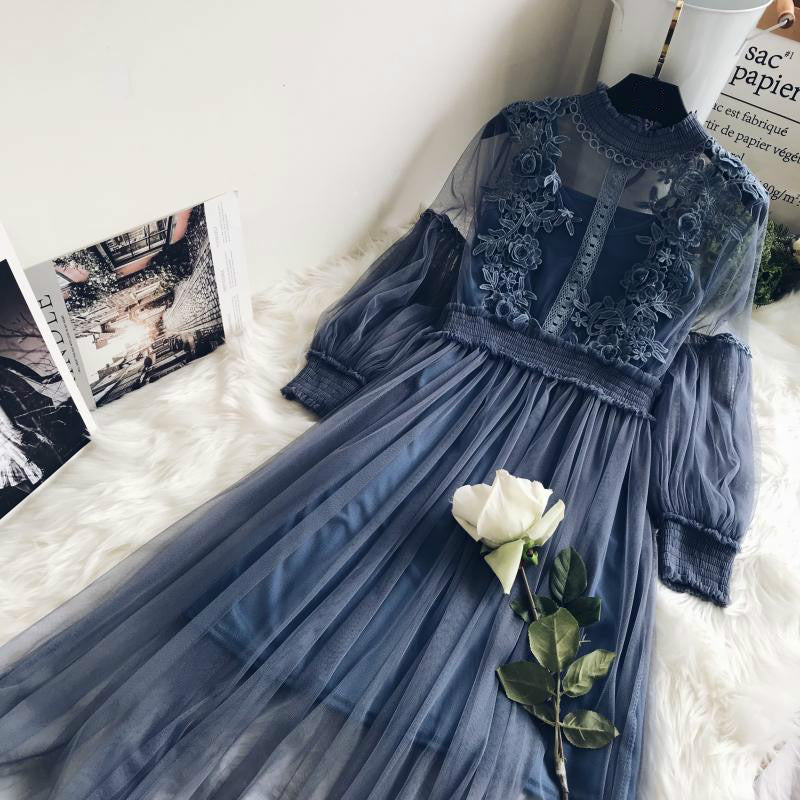 Sicilian Lace Long Veil Dress