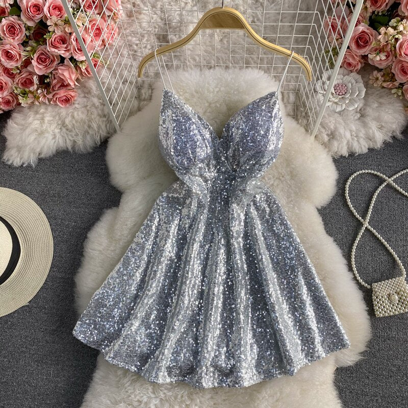Sasha Sequined Skater Dress