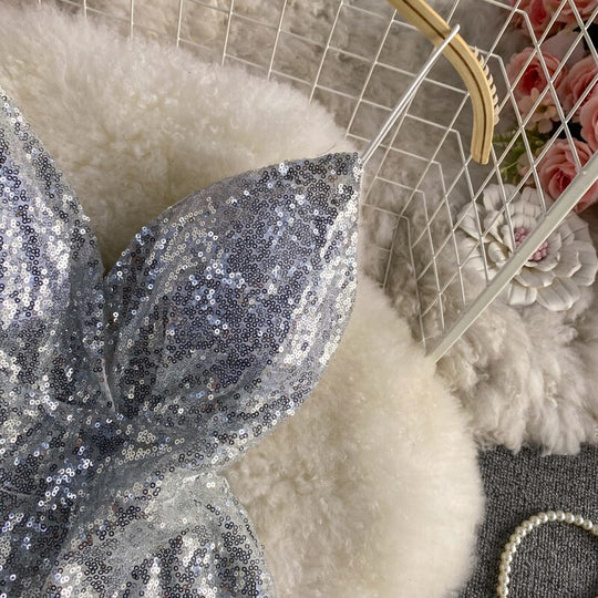 Sasha Sequined Skater Dress