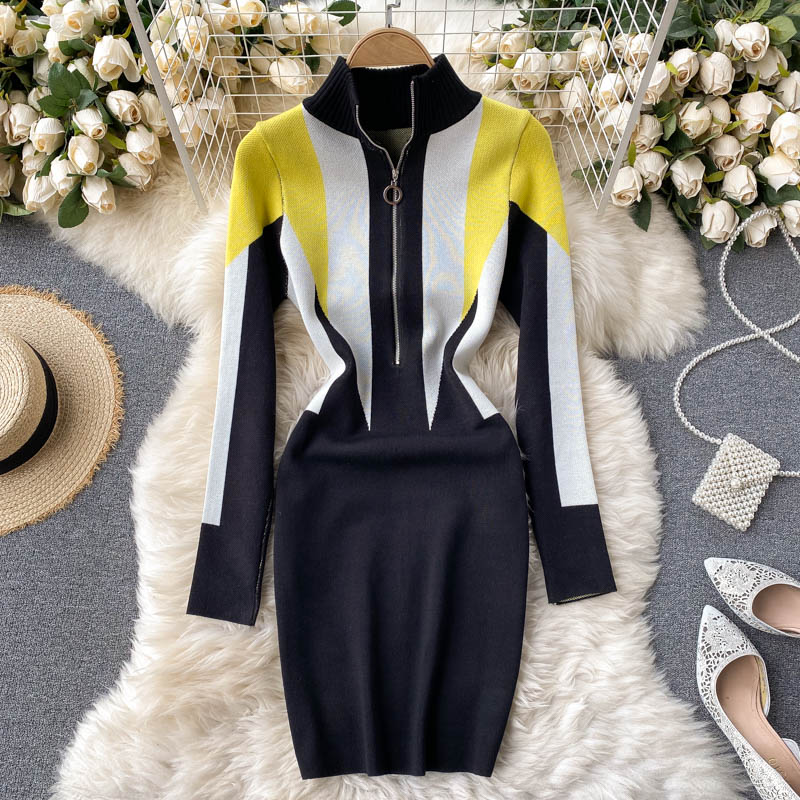 Ivy Color Block Sheath Knit Dress