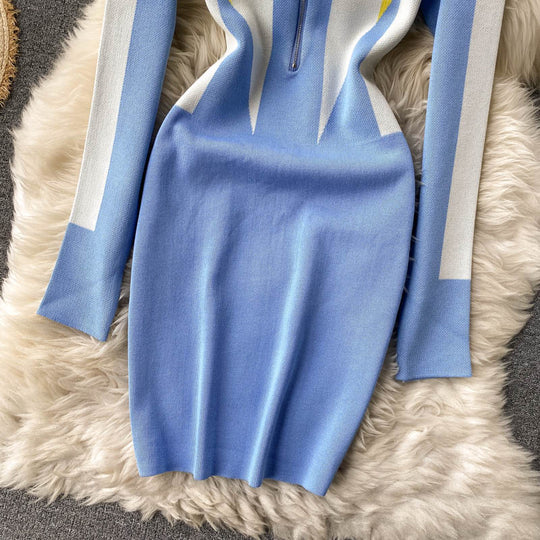Ivy Color Block Sheath Knit Dress