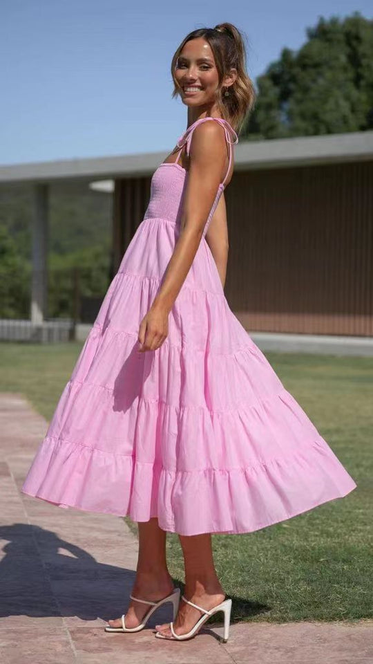 Summer Edging pleated Dress