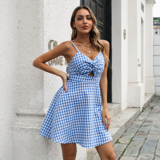 Maria Summer Plaid Dress