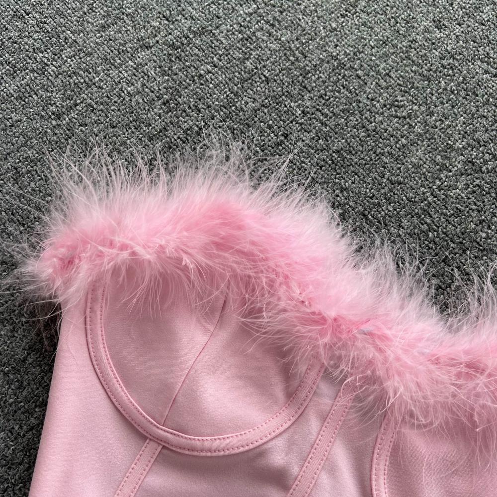 Miranda Strapless Bustier with Feather