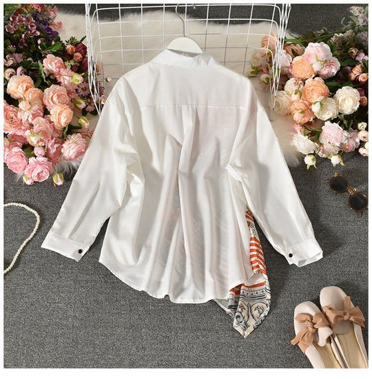 Elizabeth Asymmetric Printed Shirt