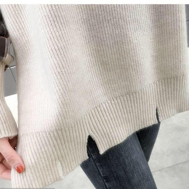 Frostline Long sleeves plaid shirt with Knit Vest