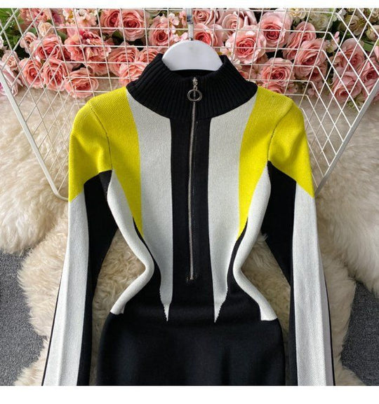 Ivy Color Block Sheath Knit Dress