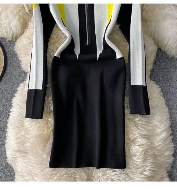 Ivy Color Block Sheath Knit Dress