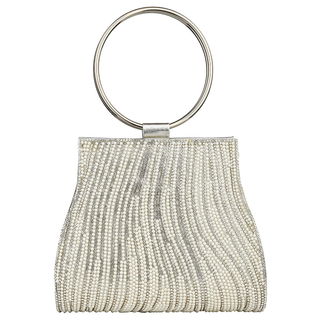 Maisie Rhinestone Clutch with Pearl Detailing