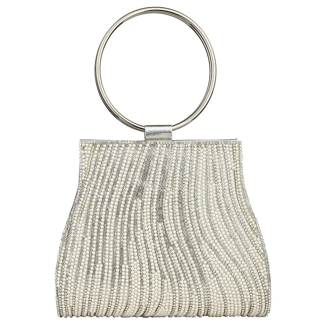 Maisie Rhinestone Clutch with Pearl Detailing