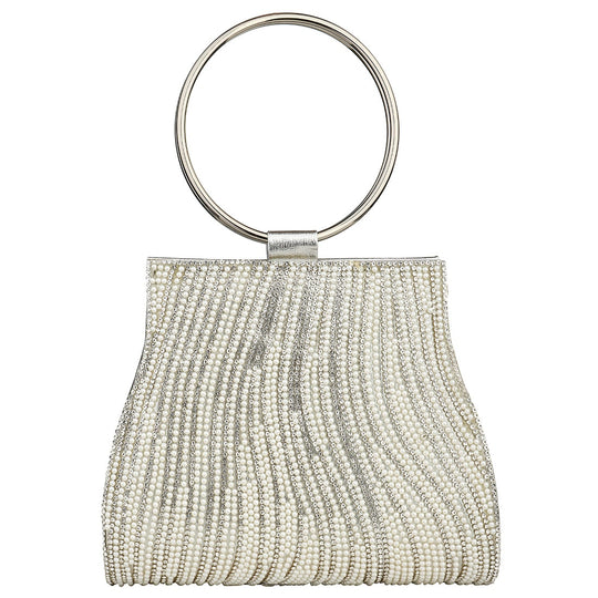 Maisie Rhinestone Clutch with Pearl Detailing
