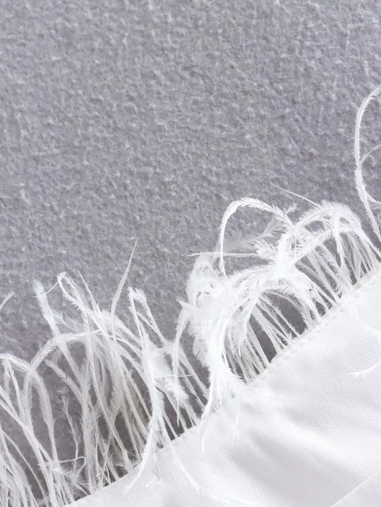 Anna Bustier with Feathers and Adjustable Strap