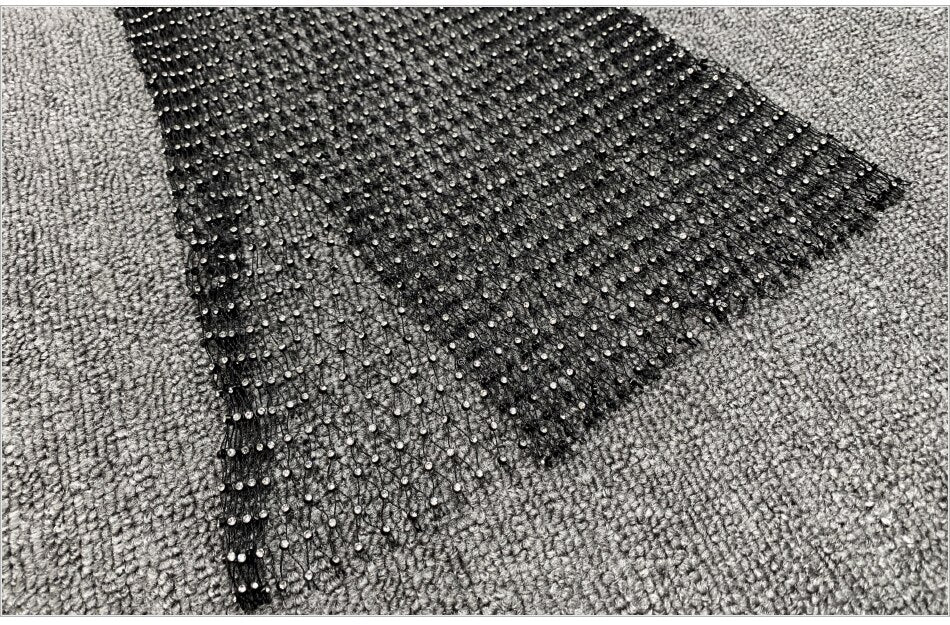 Rhinestone Fishnet Wide Legged Trousers