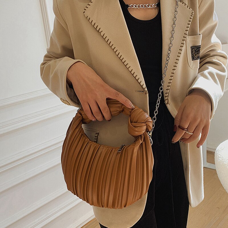 Hobo Pleated Shoulder Bag