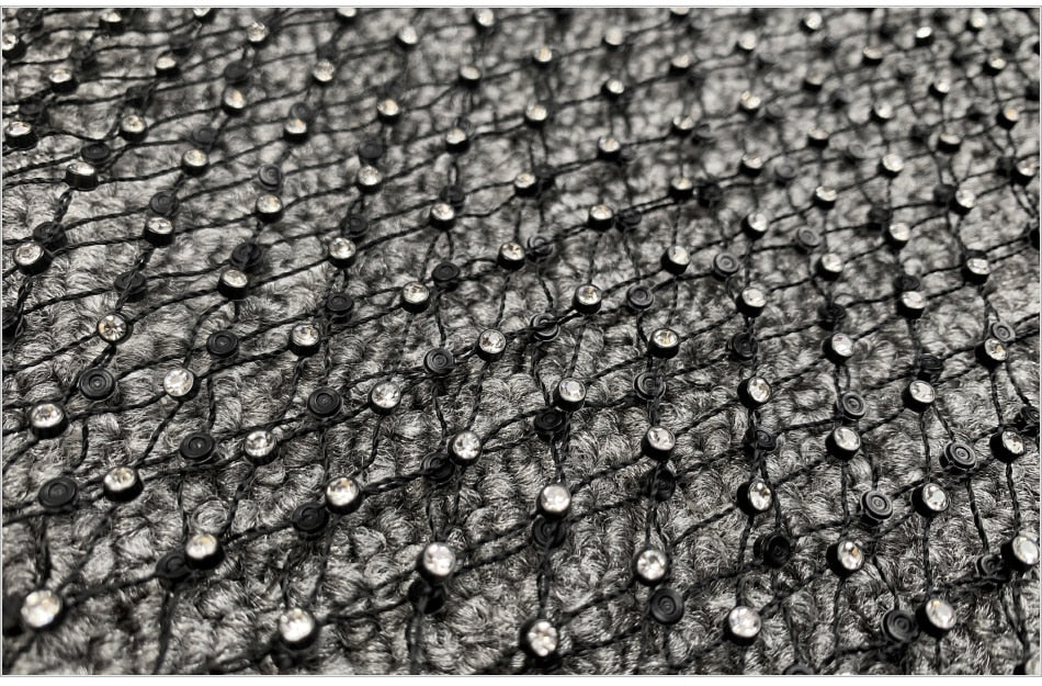 Rhinestone Fishnet Wide Legged Trousers