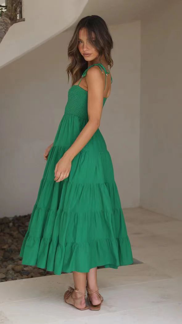 Summer Edging pleated Dress