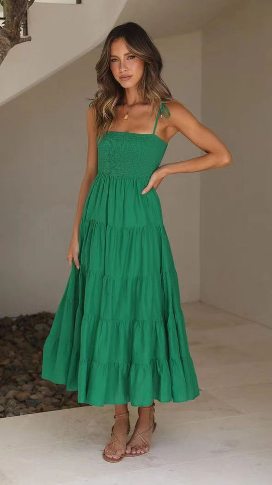 Summer Edging pleated Dress