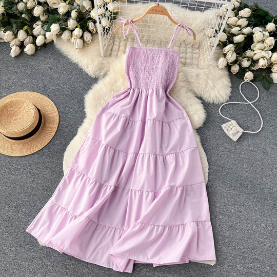 Summer Edging pleated Dress
