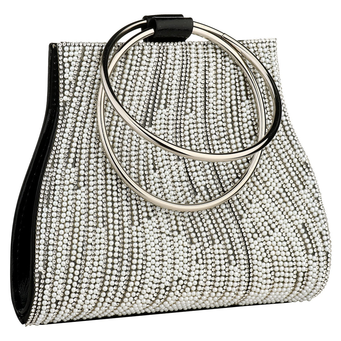 Maisie Rhinestone Clutch with Pearl Detailing